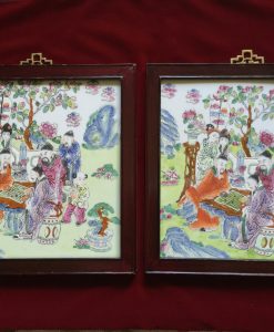 Pair of Fine Chinese Famille Rose Plaques