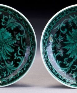 Pair of Rare Chinese Qianlong Royal Kiln Porcelain Saucers