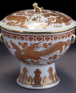 Chinese Qing Porcelain Stem Bowl and Cover